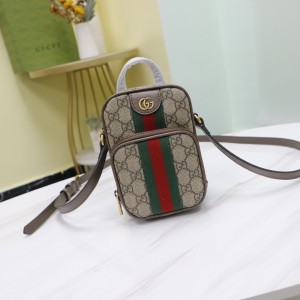Gucci Handbags Ophidia mini bag GG Supreme Mini Shoulder Bag Gucci Bag for Men 671682 Brown