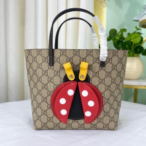 Gucci Handbags GG Children's Tote bag with 3D Ladybug Top Handle bag 666288