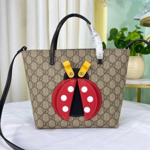 Gucci Handbags GG Children's Tote bag with 3D ladybug Shoulderbag 585933