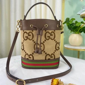 Gucci Handbags Ophidia jumbo small GG bucket bag GG Supreme canvas Bucket bag Shoulderbag 550621