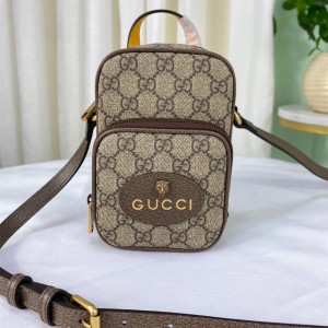 Gucci Handbags GG Supreme Neo Vintage mini bag Men's Mini Shoulder Bag 658556