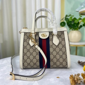 Gucci Handbags Ophidia small GG tote bag GG Supreme Shoulderbag Gucci Bags for Women 547551 White