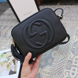 Gucci Handbags Black Soho small leather disco bag Gucci Bag For Women 308364 