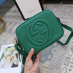 Gucci Handbags Green Soho small leather disco bag Gucci Bag For Women 308364 
