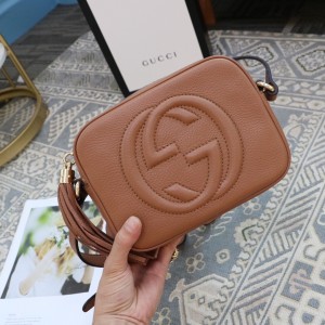 Gucci Handbags Brown Soho small leather disco bag Gucci Bag For Women 308364 