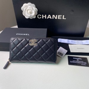 Fashion Wallet Long Zipped Wallet Long Wallet Card holder AP2739B Black