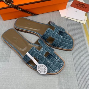 Fashion sandals H Oran sandals Classic Slippers Crocodile pattern H sandals H01-21108-8