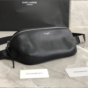 YSL Classic Belt Bag Bumbag in black leather 26cm Waist bag 505671