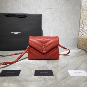 YSL Loulou Toy Bag in Matelasse "Y" Leather shoulderbag mini handbag 20CM 467072 630951 Red